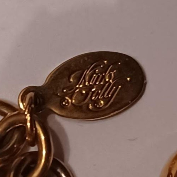 Vintage rare Kirks Folly 14k gold over sterling Heart Charm bracelet - Picture 6 of 7